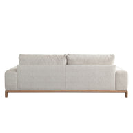 Mid-Century Modern Soft Neutral Fabric Sofa