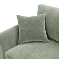 Mid-Century Modern Olive Green Chenille Sectional