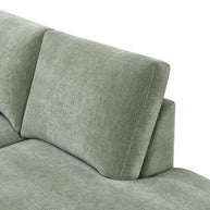 Mid-Century Modern Olive Green Chenille Sectional