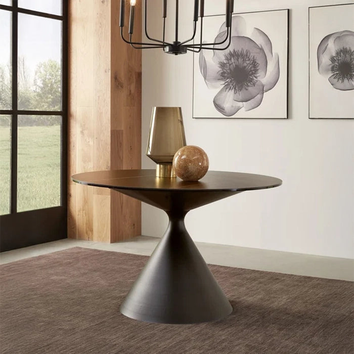 Round Metal & Ceramic Dining Table