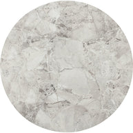 Round Metal & Stone-Top Dining Table