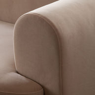 Modern Upholstered Curved Arm Sofa
