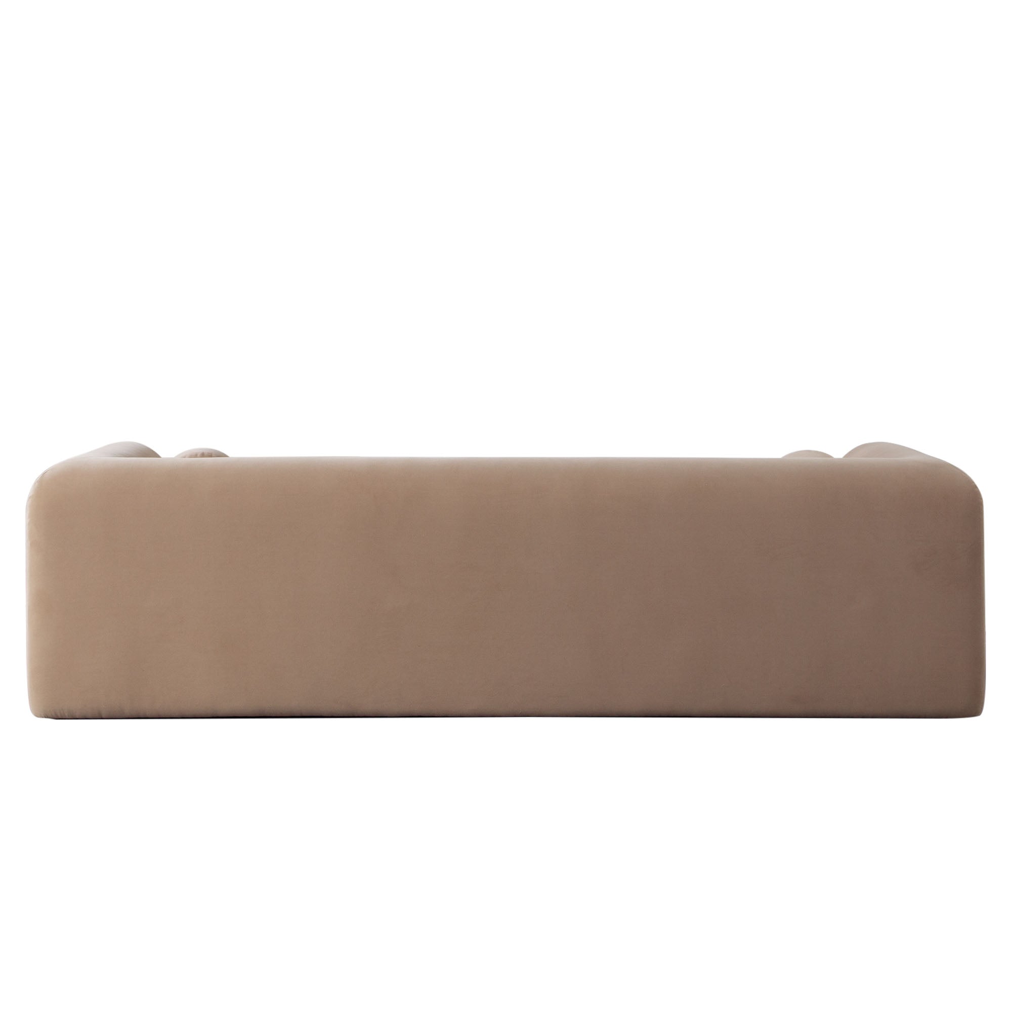 Modern Upholstered Curved Arm Sofa