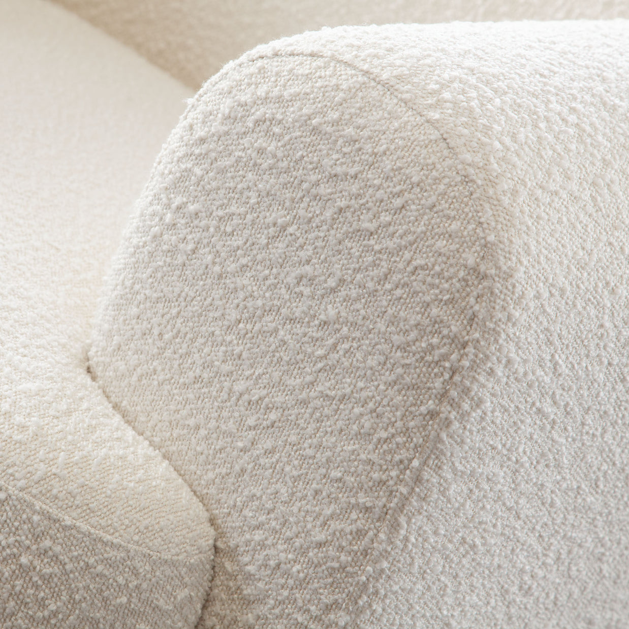 Modern Upholstered Curved Arm Sofa