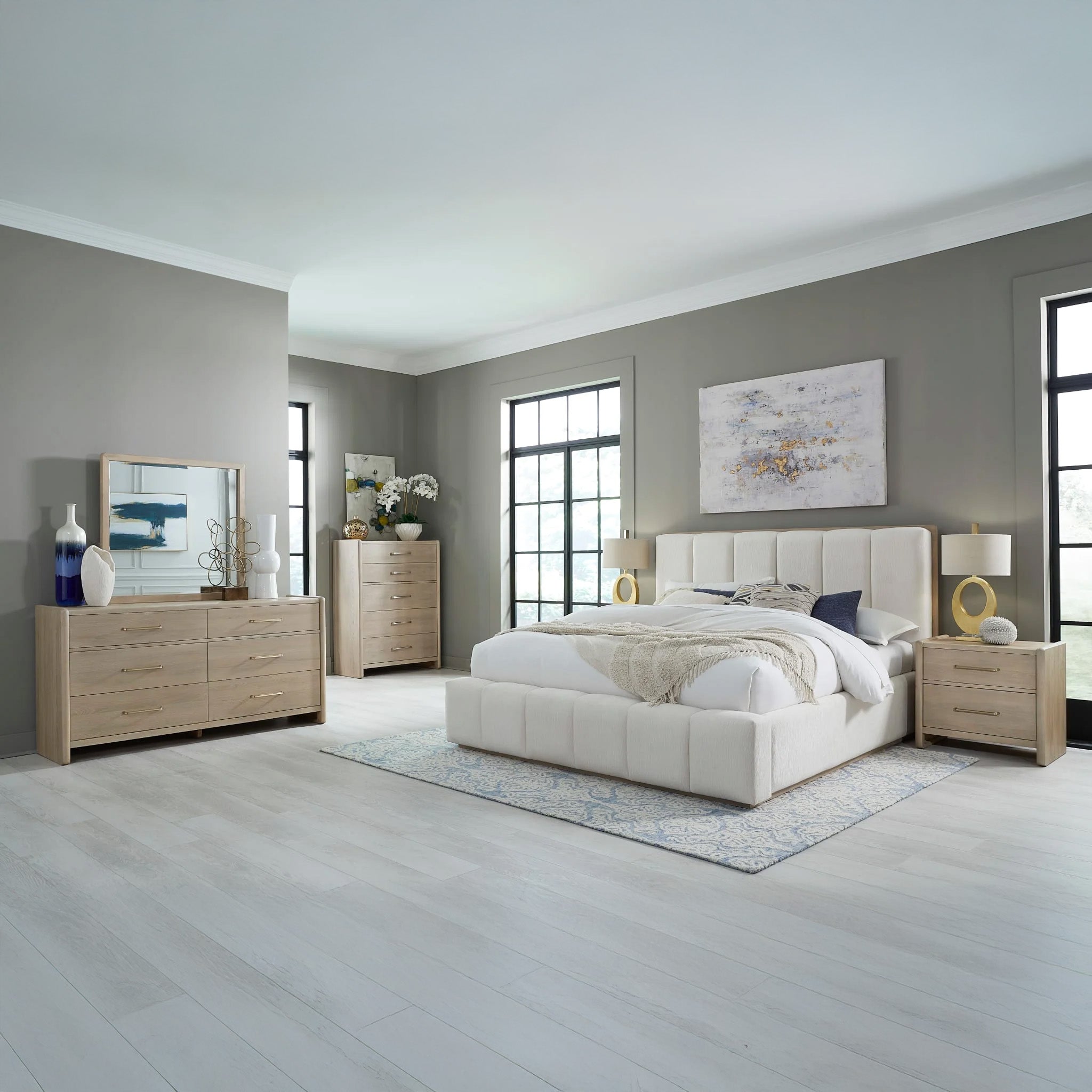 Chai Oak Finish 5PC Bedroom Set