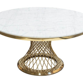 Glam Marble & Black Velvet 5 PC Dining Set