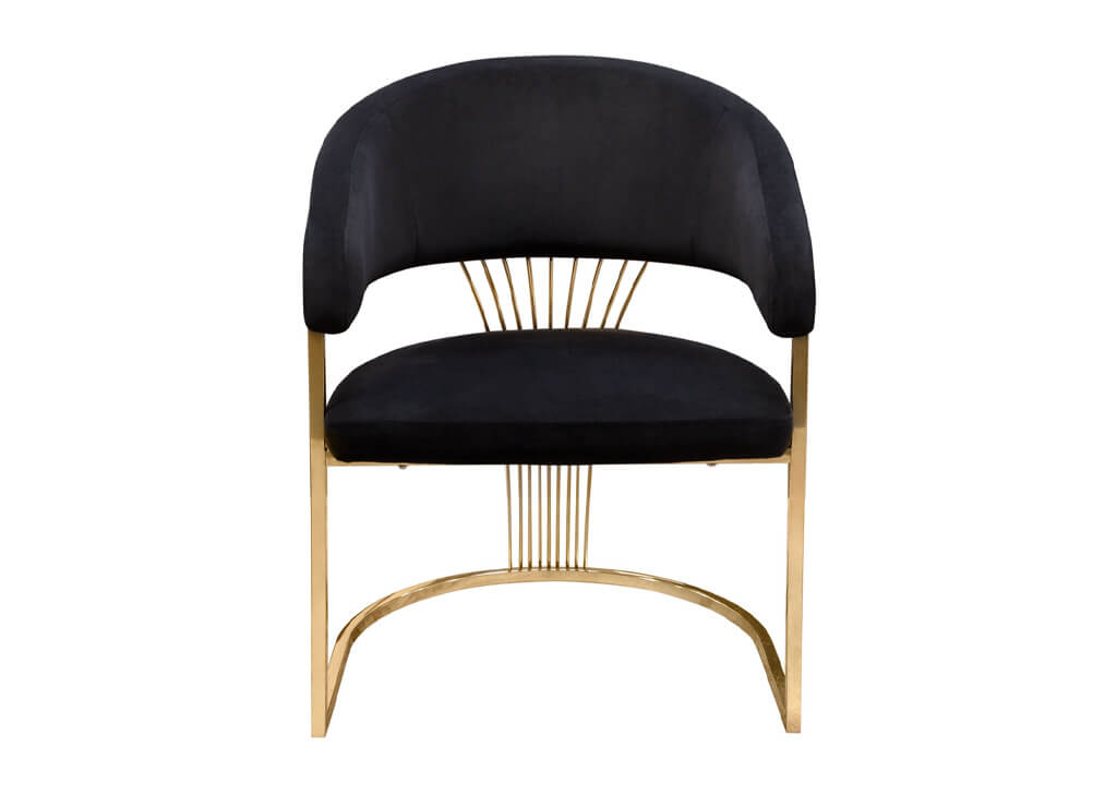 Glam Marble & Black Velvet 5 PC Dining Set