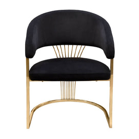 Glam Marble & Black Velvet 5 PC Dining Set