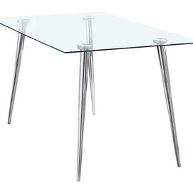 Glam Chrome & Glass Dining Table