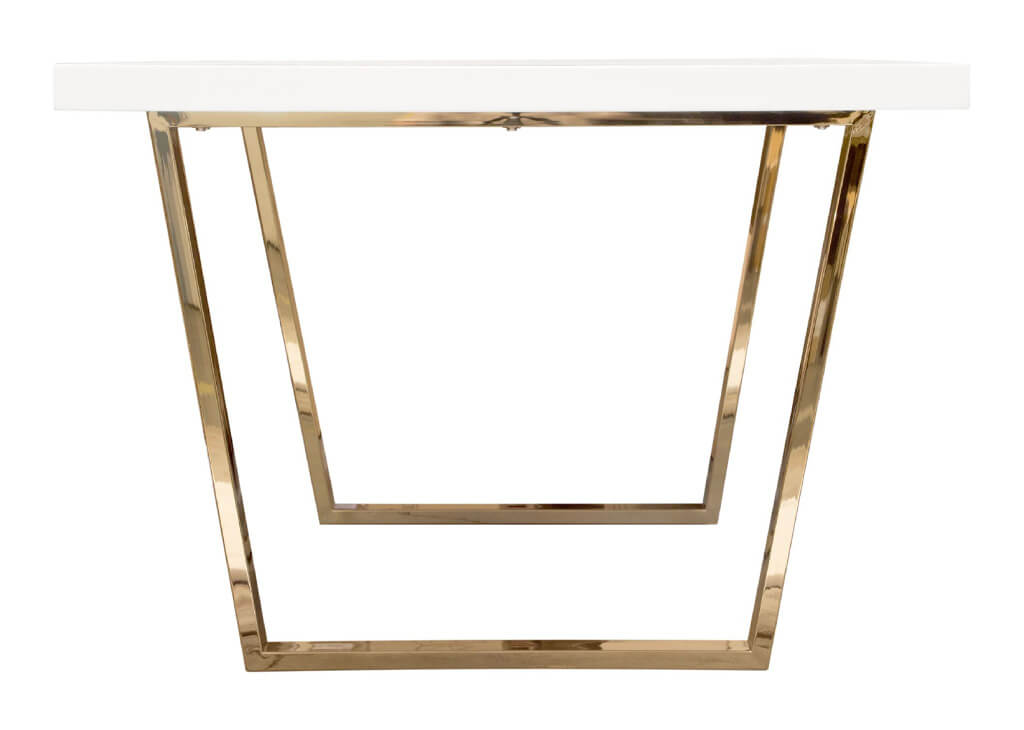 Glam White & Gold 5 PC Dining Set