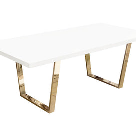 Glam White & Gold 5 PC Dining Set