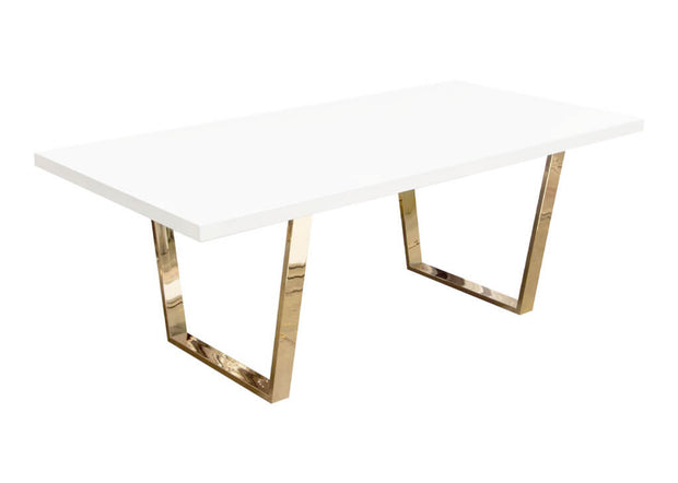 Glam White & Gold 5 PC Dining Set