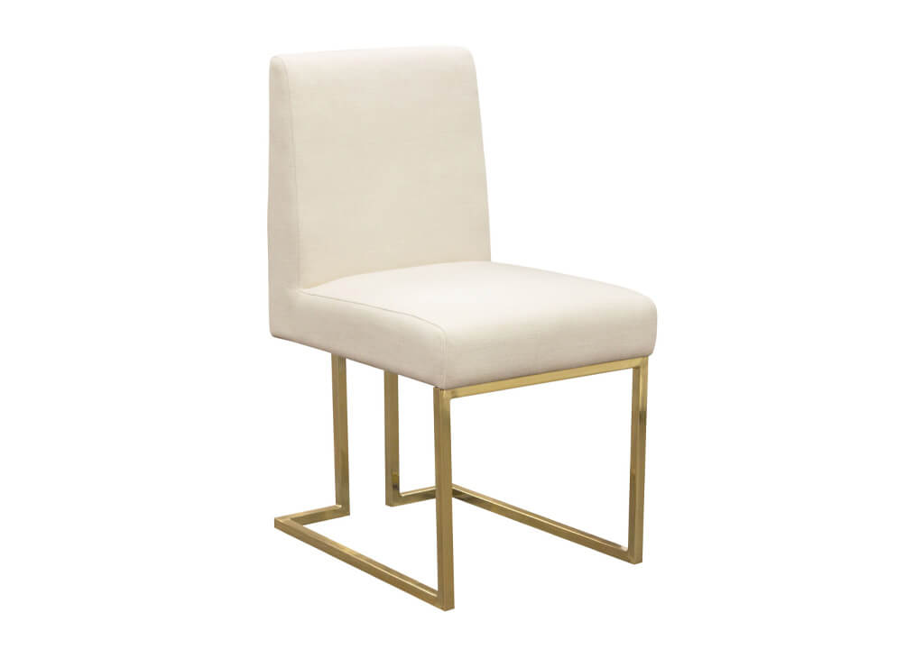 Glam White & Gold 5 PC Dining Set