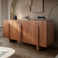 Modern Honey Wood Sideboard
