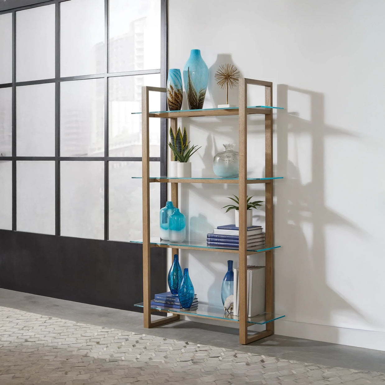 Glass Shelf Bookcase