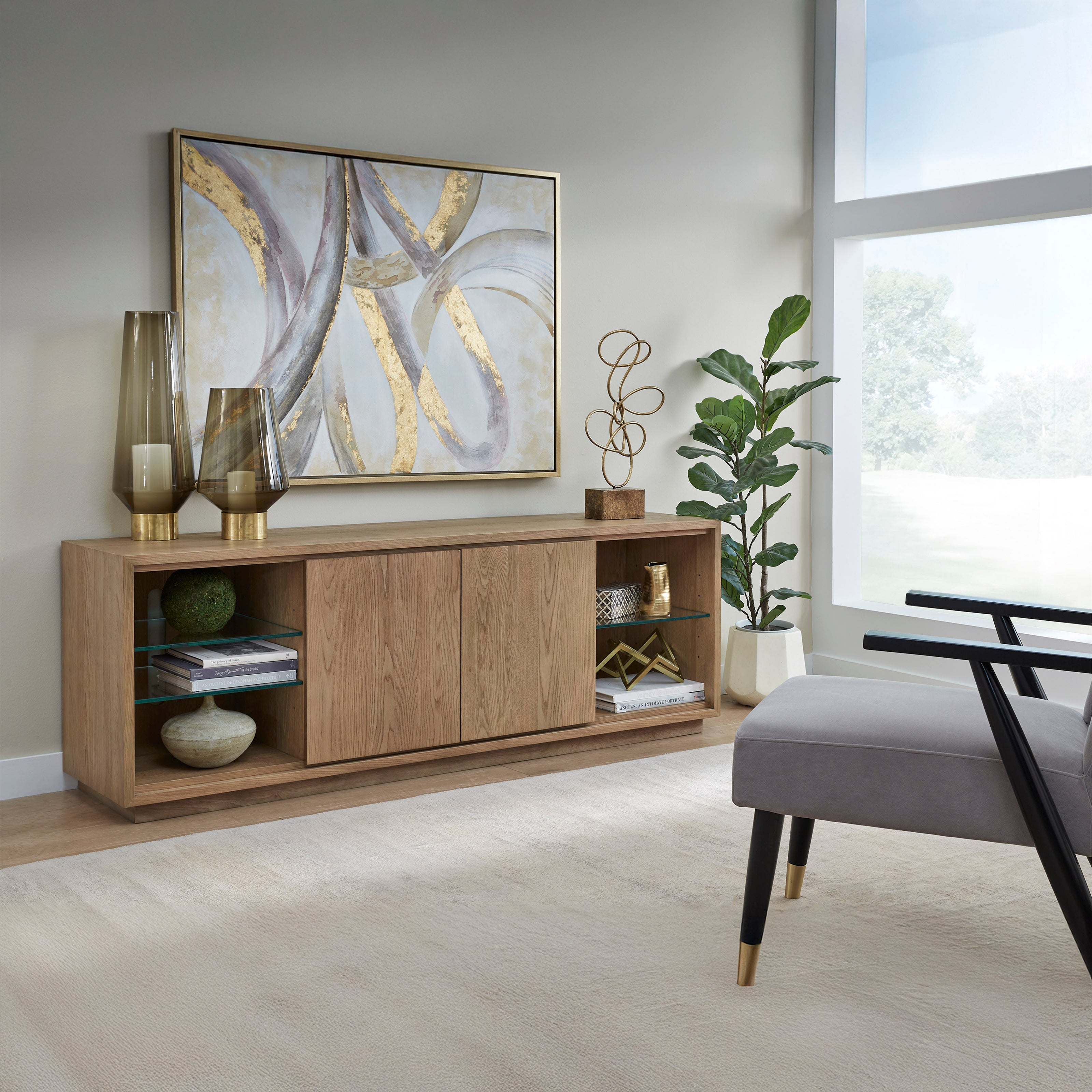Modern Bisque TV Stand