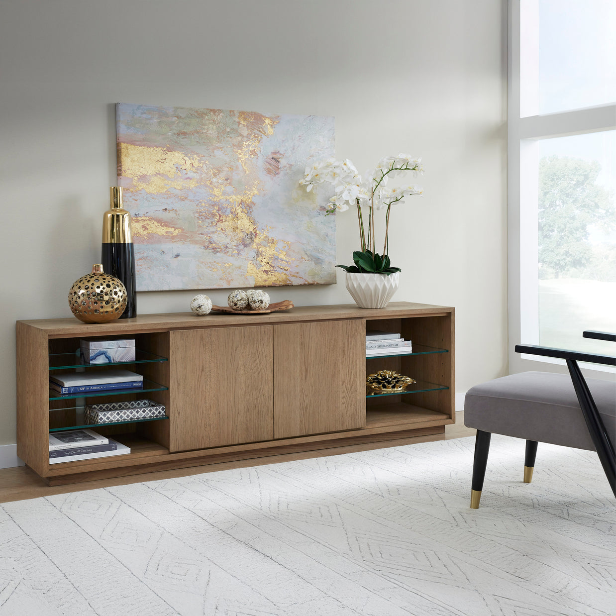Modern Bisque TV Stand