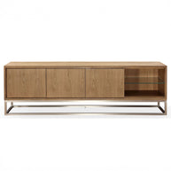 White Oak 3 Door Tv Media Console
