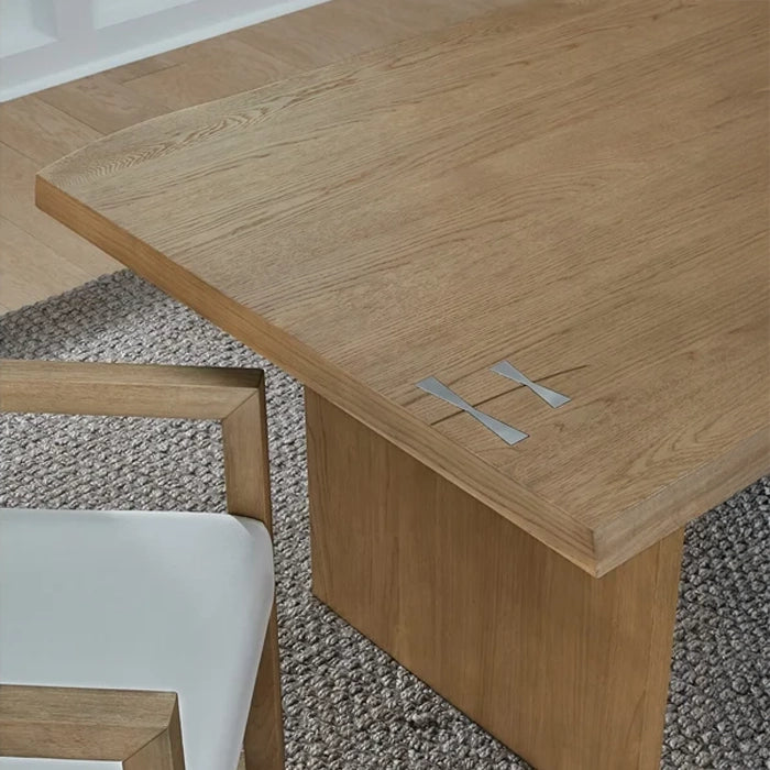 Modern White Oak Dining Table