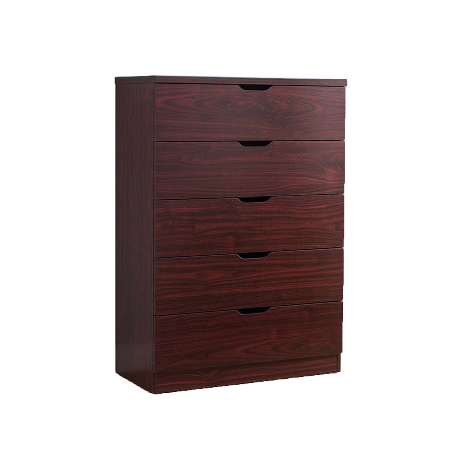5 Drawer Chest of Drawers in Mahogany Finish