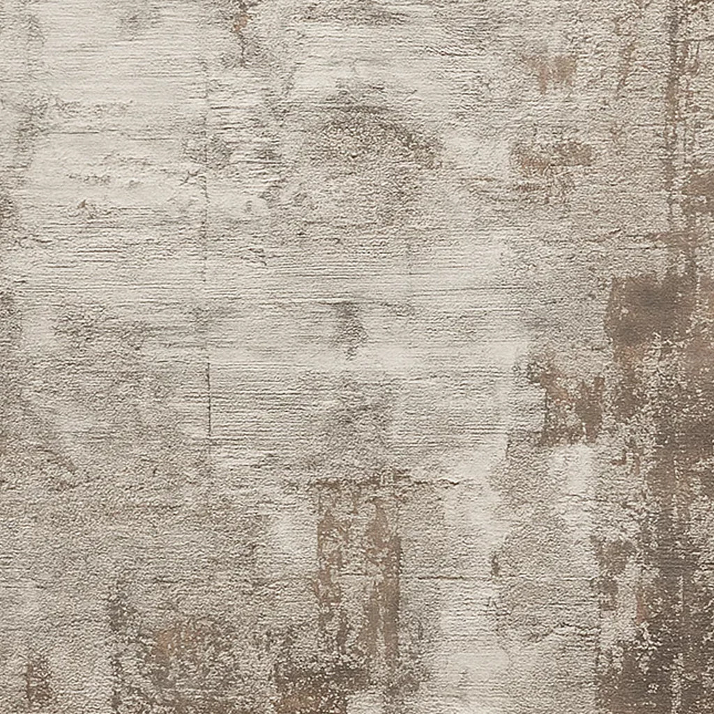 Cream & Taupe Abstract Round Area Rug