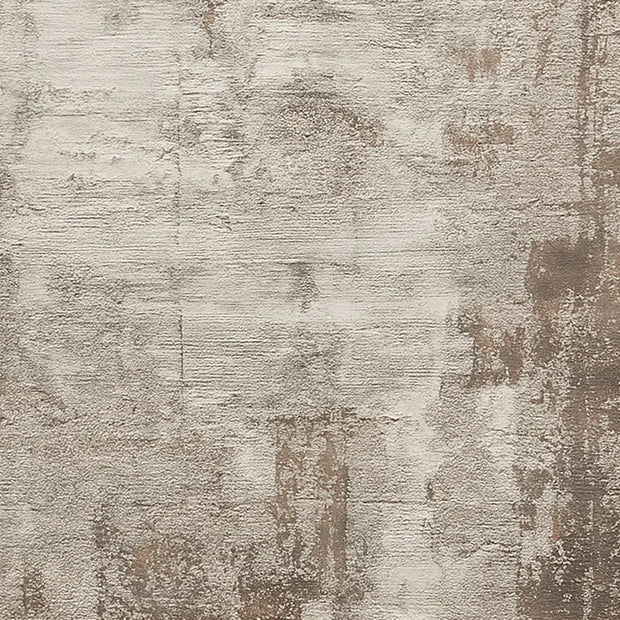 Cream & Taupe Abstract Round Area Rug