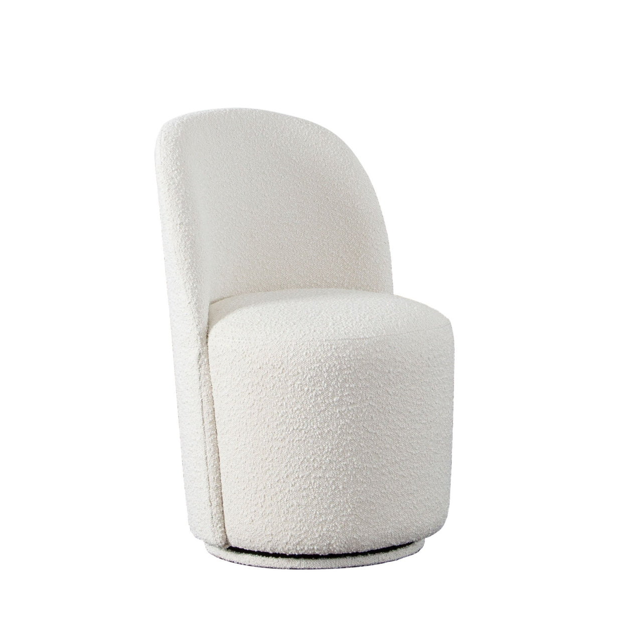 Modern Bouclé Swivel Dining Chairs (Set of 2)