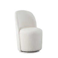 Modern Bouclé Swivel Dining Chairs (Set of 2)