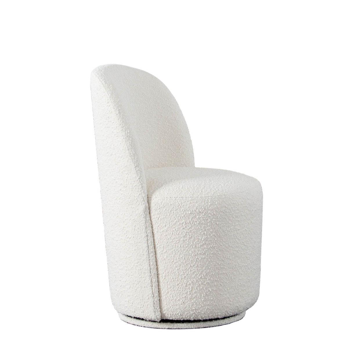 Modern Bouclé Swivel Dining Chairs (Set of 2)