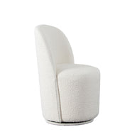 Modern Bouclé Swivel Dining Chairs (Set of 2)