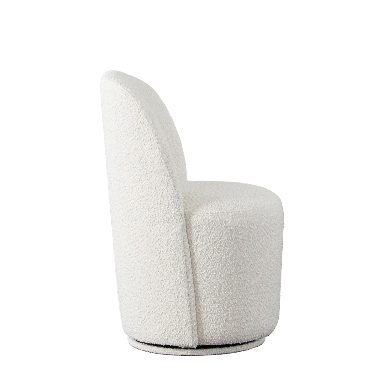 Modern Bouclé Swivel Dining Chairs (Set of 2)
