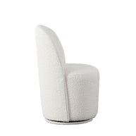Modern Bouclé Swivel Dining Chairs (Set of 2)