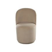 Beige Velvet Swivel Dining Chair