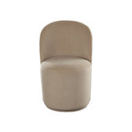 Beige Velvet Swivel Dining Chair