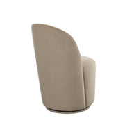 Beige Velvet Swivel Dining Chair
