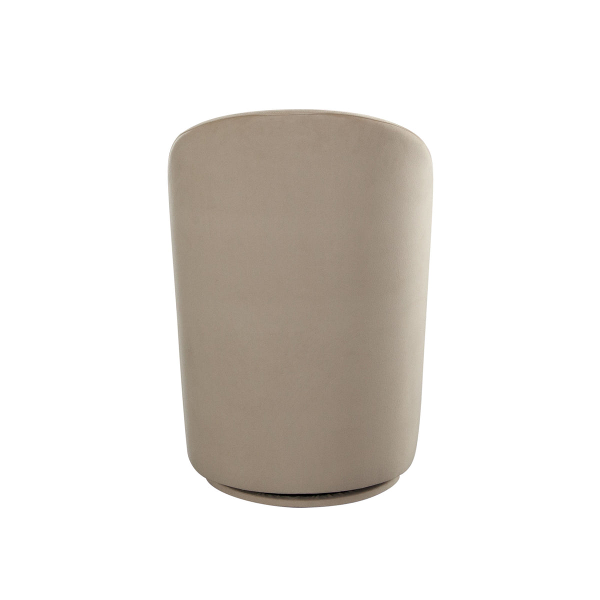 Beige Velvet Swivel Dining Chair