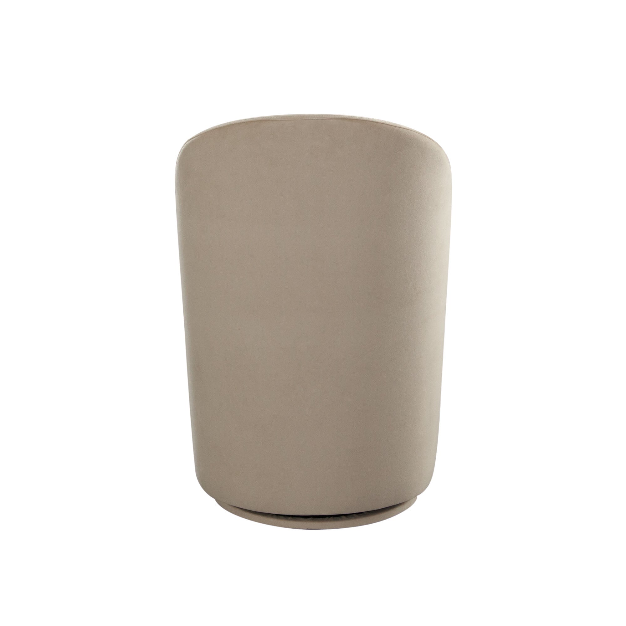 Beige Velvet Swivel Dining Chair