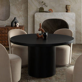 Beige Velvet Swivel Dining Chair