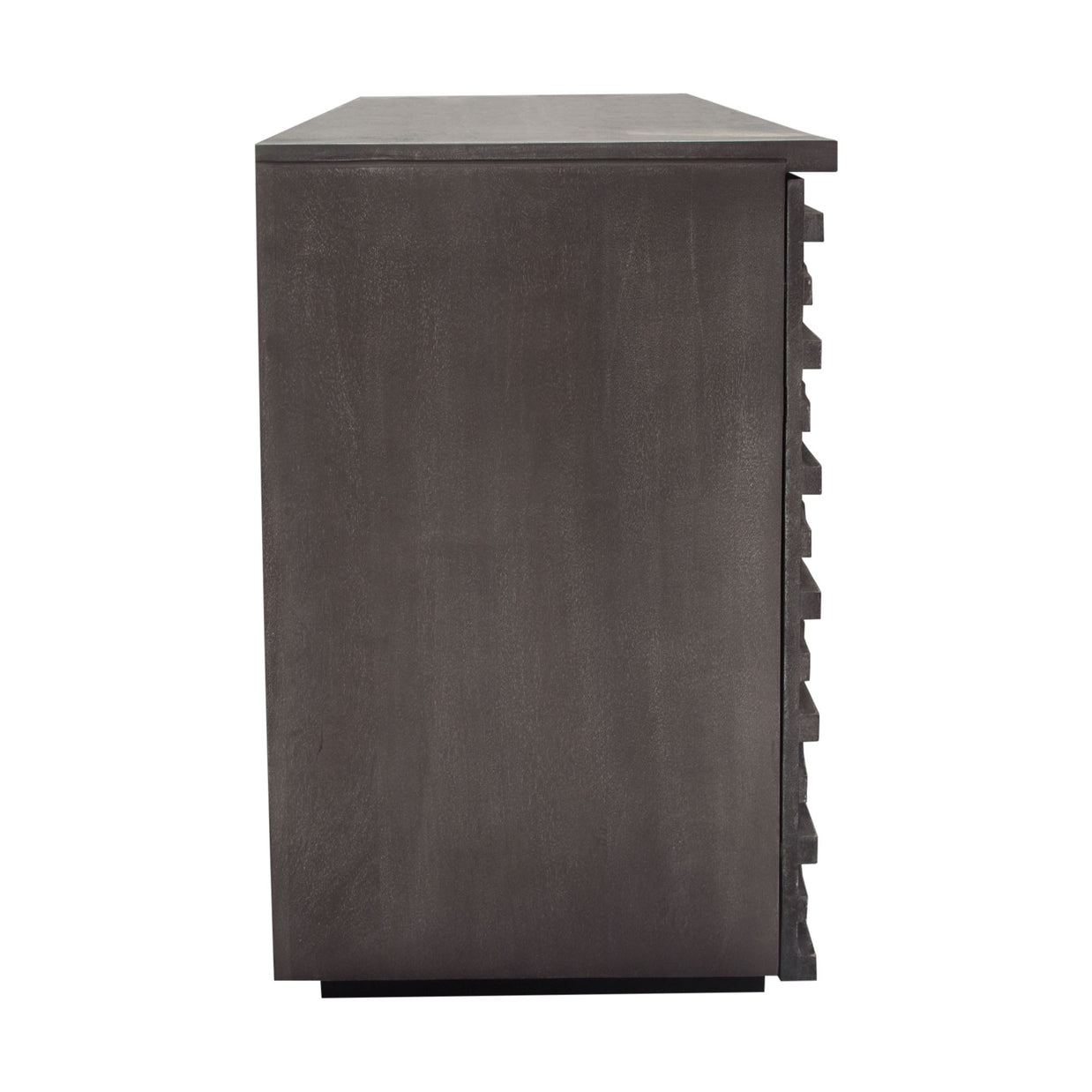 Modern Gray Acacia Wood Sideboard