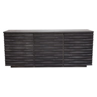 Modern Gray Acacia Wood Sideboard