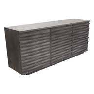 Modern Gray Acacia Wood Sideboard