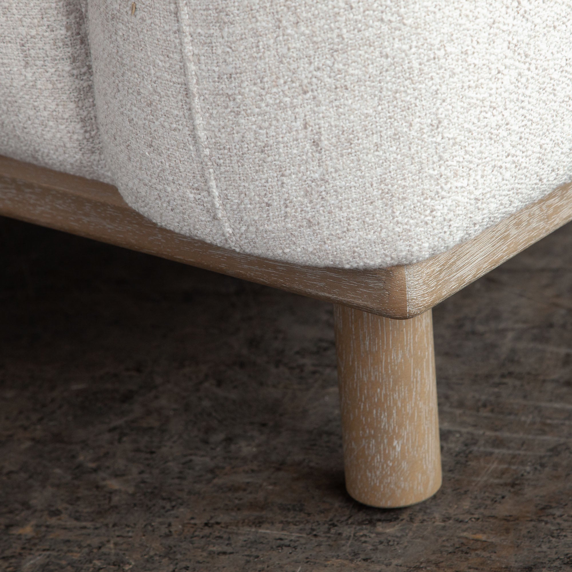 Modern Light Barley Fabric Sofa