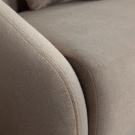 3-Piece Fawn Alpaca Curved Sectional Sofa