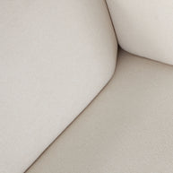 Modern Ivory Fabric Sofa