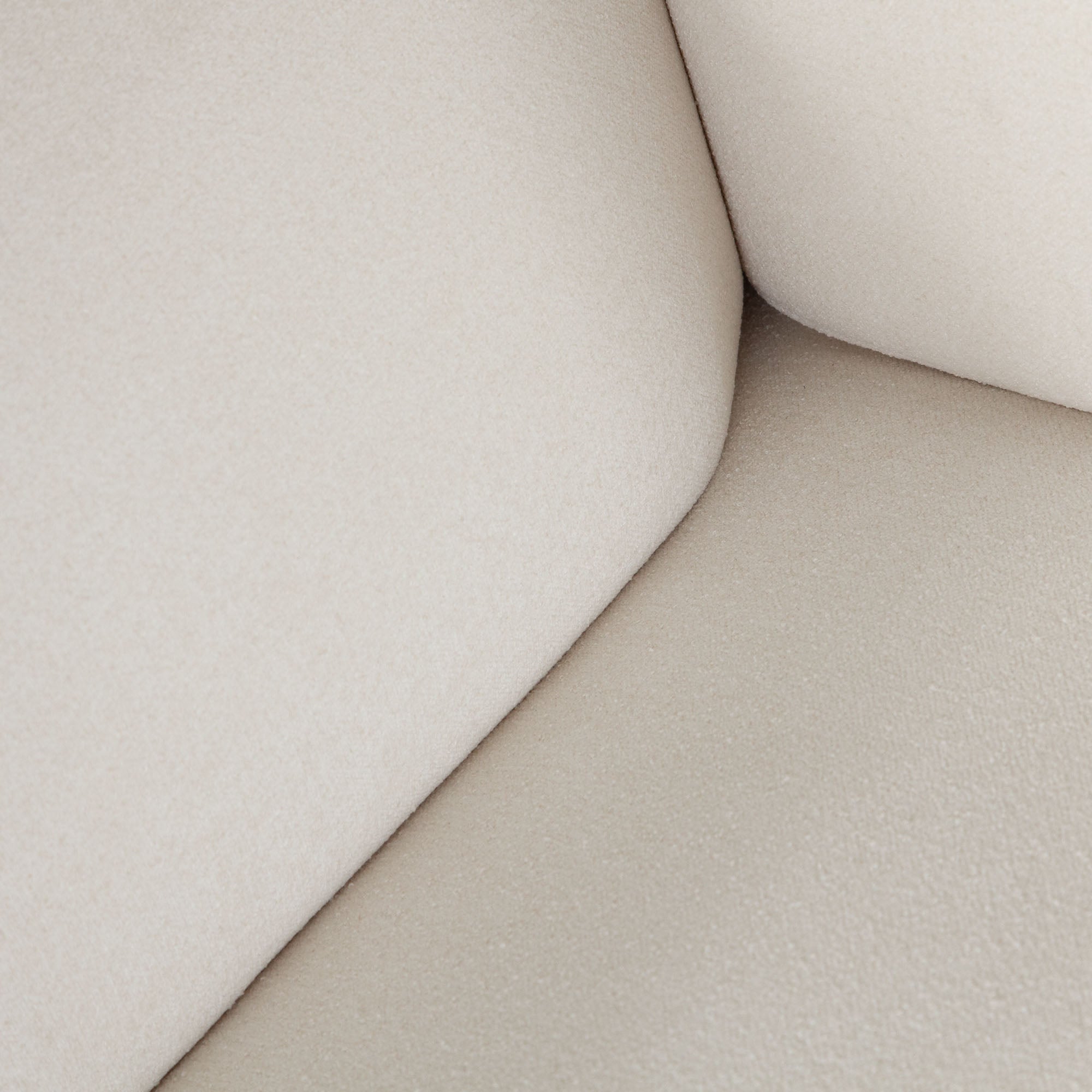 Modern Ivory Fabric Sofa