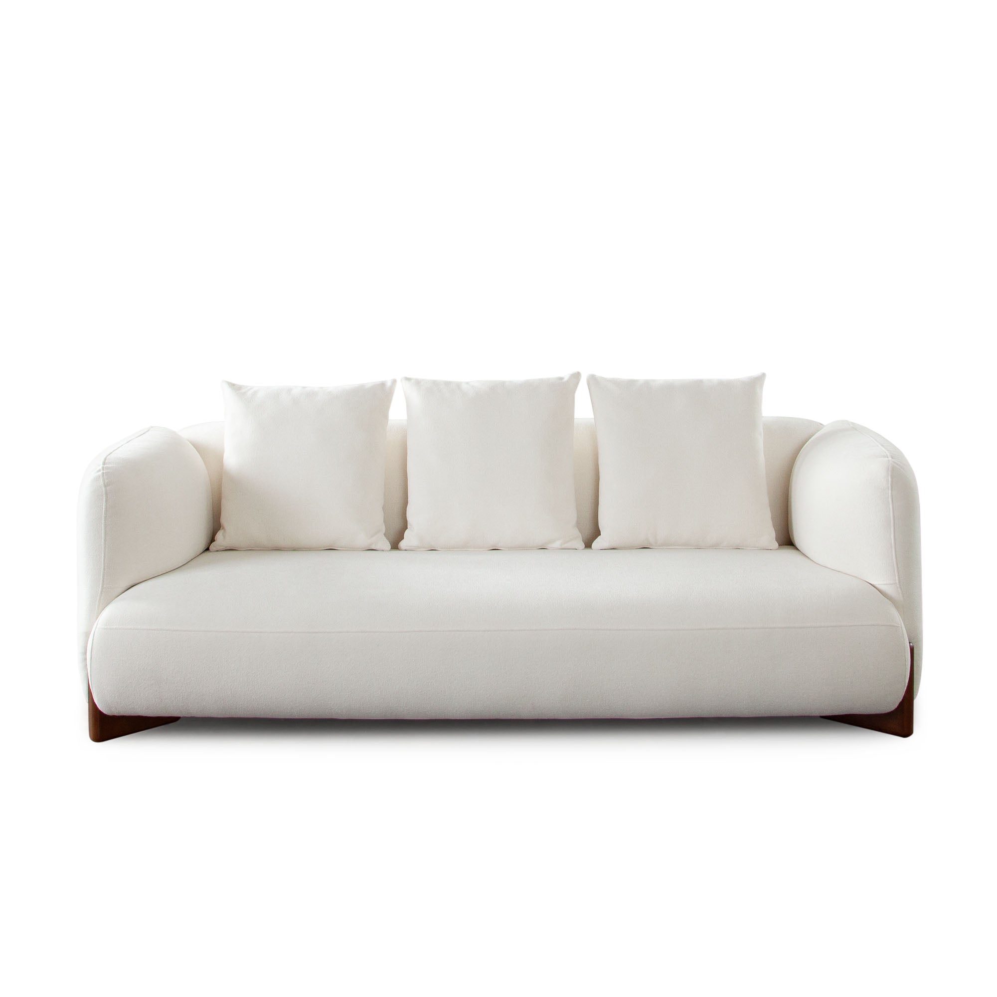 Modern Ivory Fabric Sofa