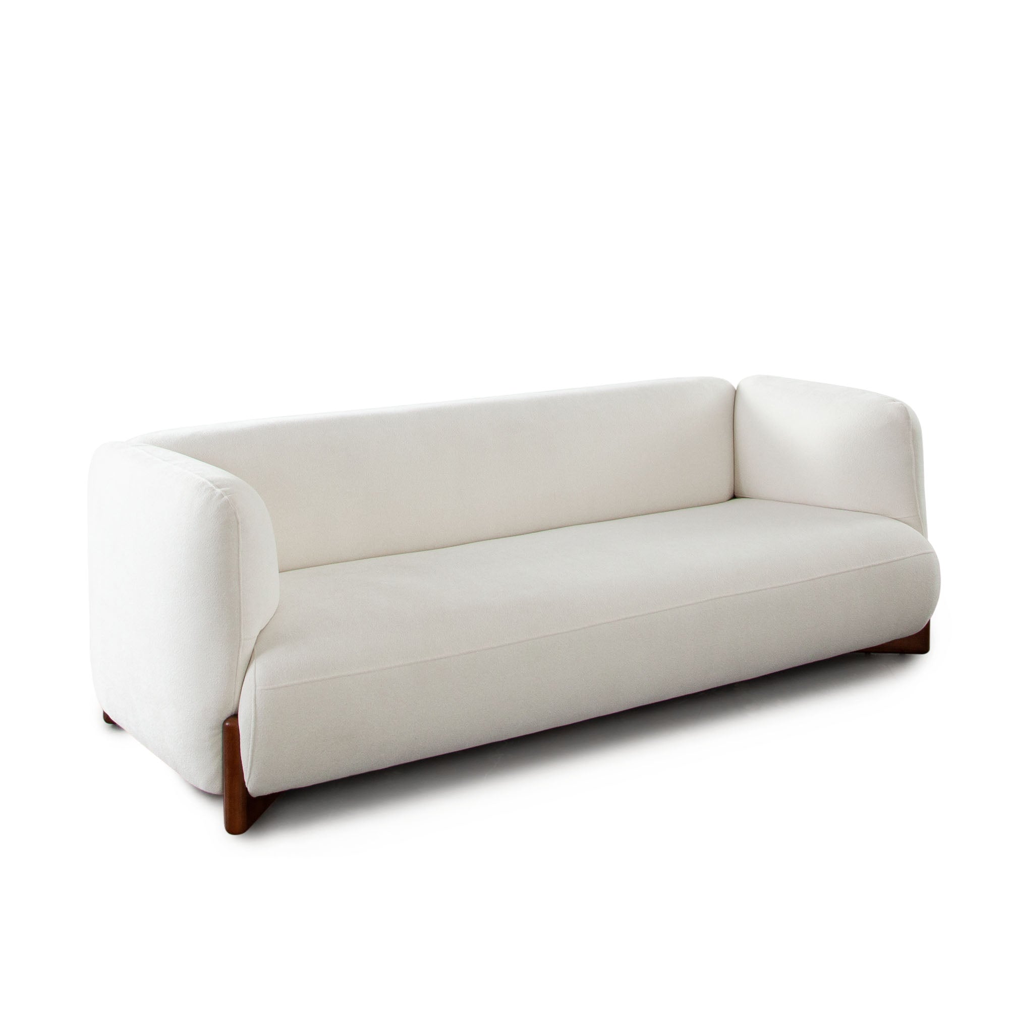 Modern Ivory Fabric Sofa