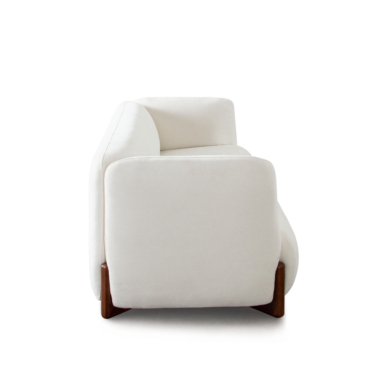 Modern Ivory Fabric Sofa
