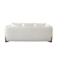 Modern Ivory Fabric Sofa