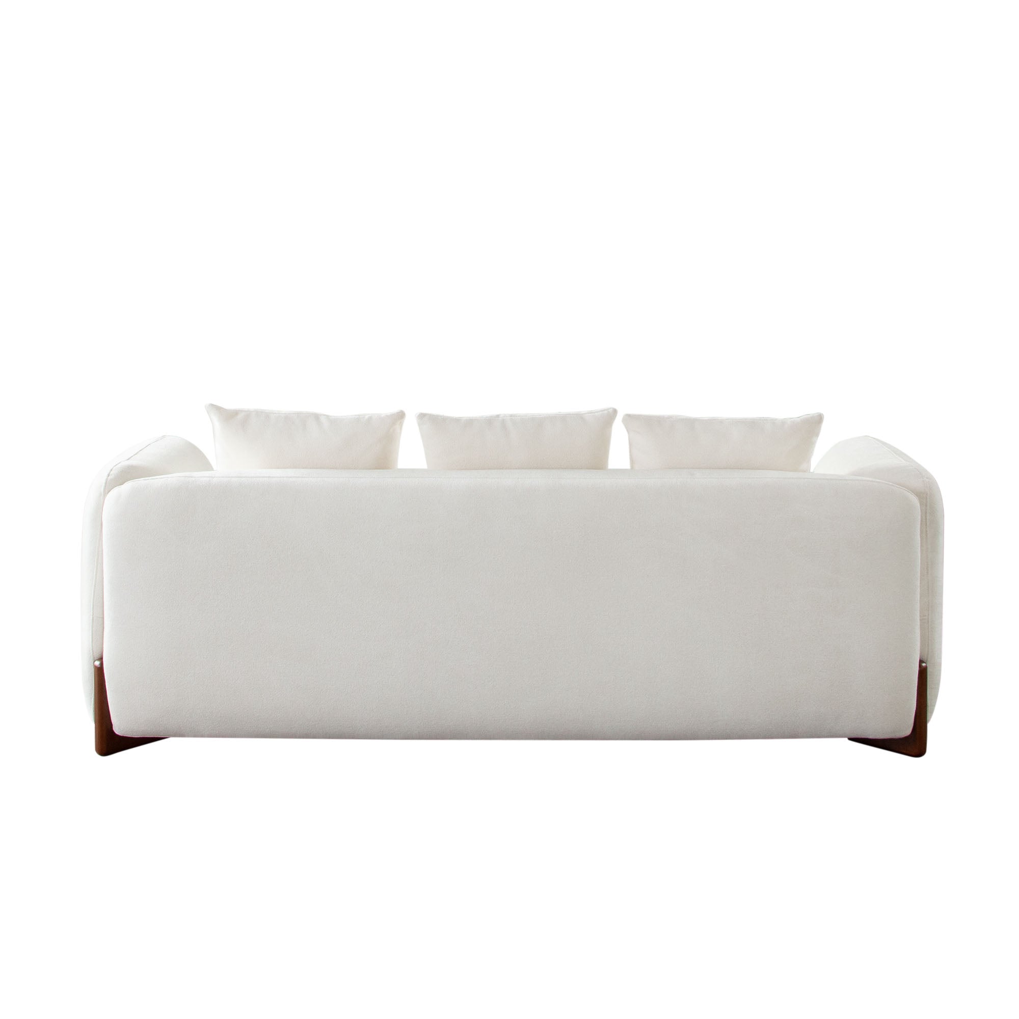 Modern Ivory Fabric Sofa